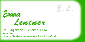 emma lentner business card